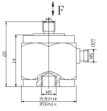 Capteur de mesure de la force pizéélectrique à haute fréquence 55 kHz 0