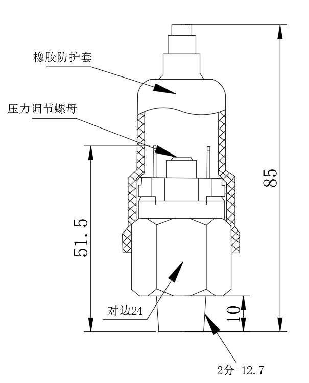 L'appareil est équipé d'un détecteur de pression de 1 bar à 100 bar, un capteur de pression de 15 psi à 1500 psi. 4