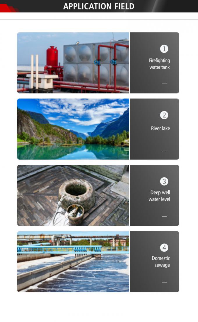 Rujia 4-20ma Capteur de niveau de liquide submersible Indicateur Transmetteur Capteurs hydrostatiques de niveau d'eau pour le traitement des eaux usées 4